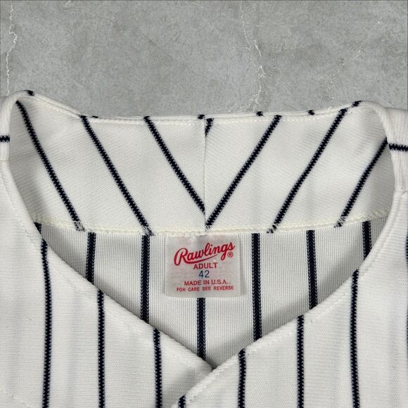 Vintage 80s New York Yankees Pinstripe MLB Baseball Jersey - 42 - Picture 6 of 9